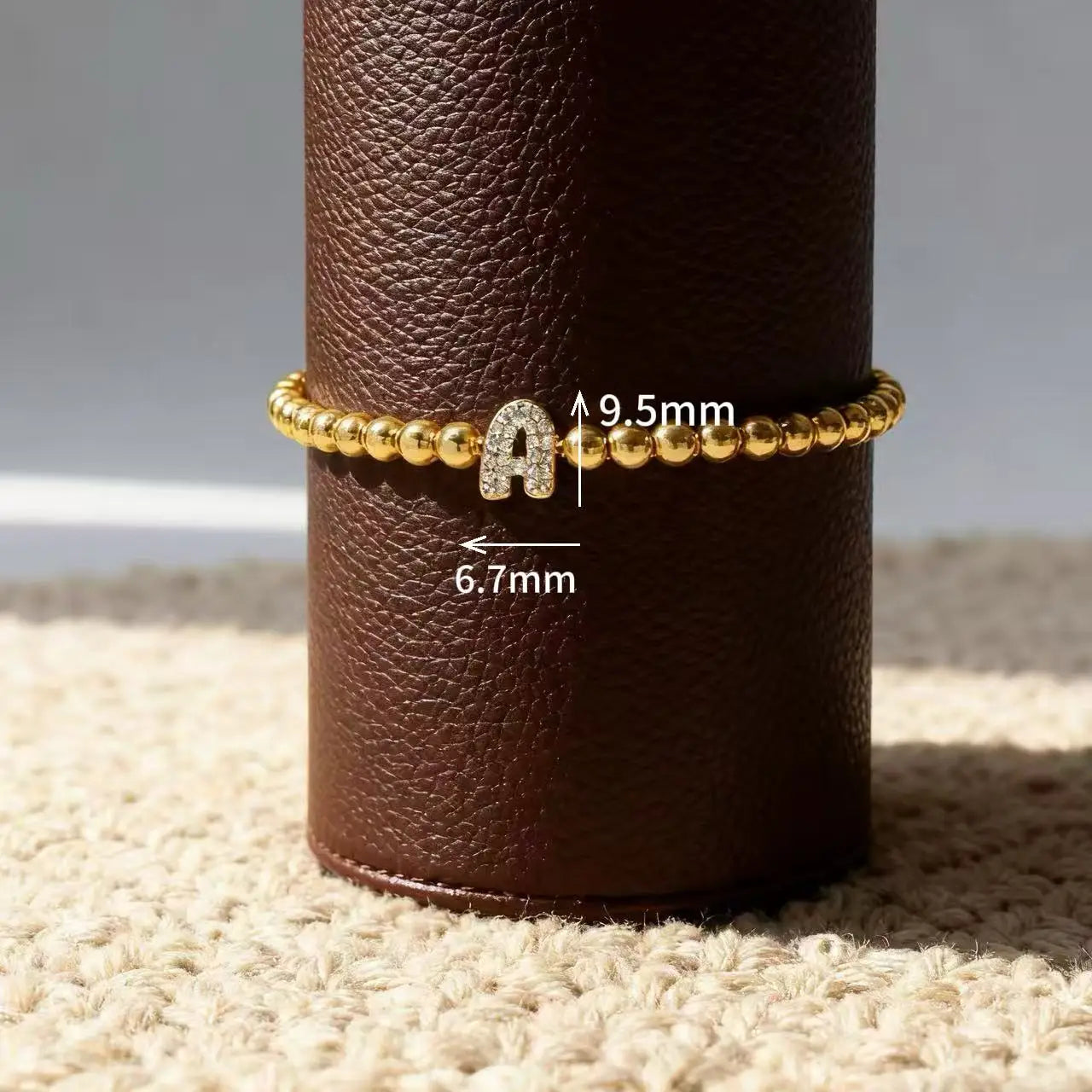 Custom Initial Letter Beaded Bracelet