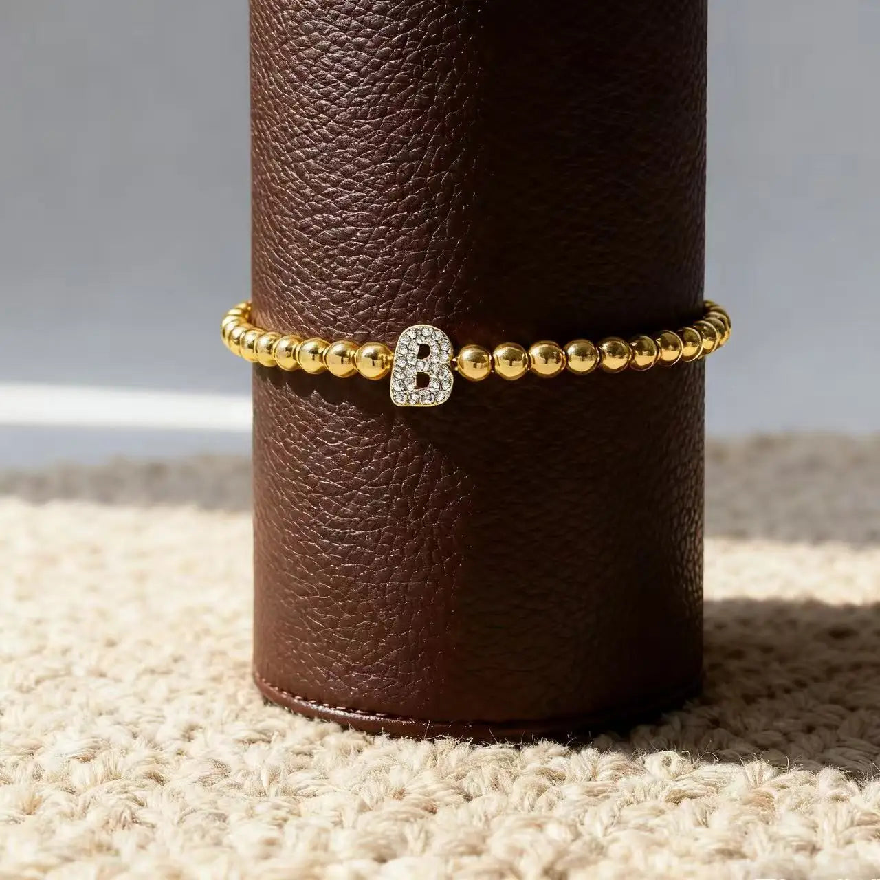 Custom Initial Letter Beaded Bracelet