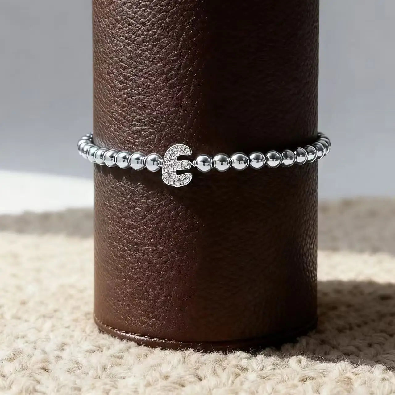 Custom Initial Letter Beaded Bracelet